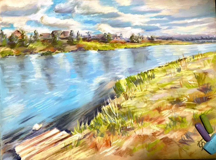 Картина пастклью Чусовая