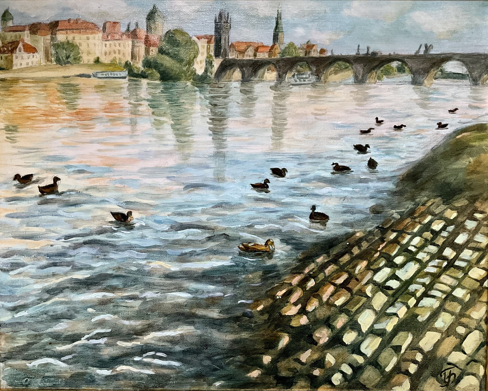 Картина маслом пражский мост