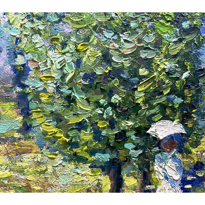 Пейзаж по мотивам Клода Моне — летнее поле, картина маслом 50×60 см - 4