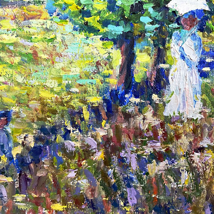 Пейзаж по мотивам Клода Моне — летнее поле, картина маслом 50×60 см - 2