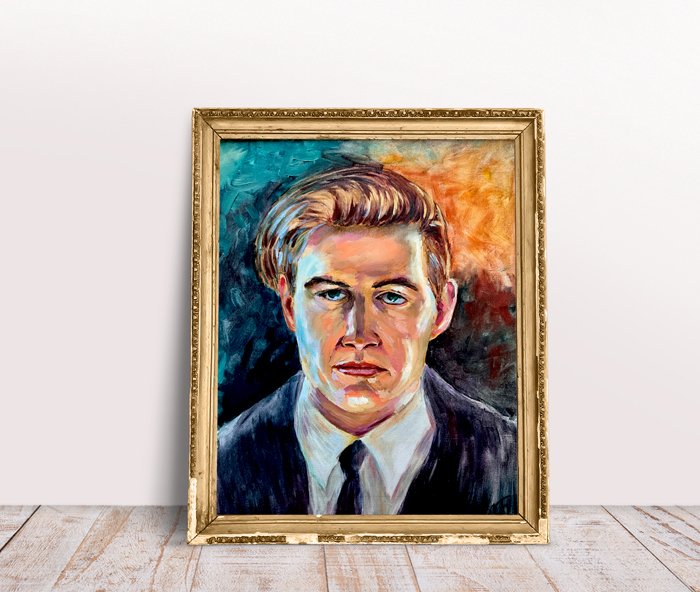 Мужской портрет — картина маслом 40×50 см - 2